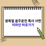 광복절 음주운전 특사 사면 이파인 바로가기