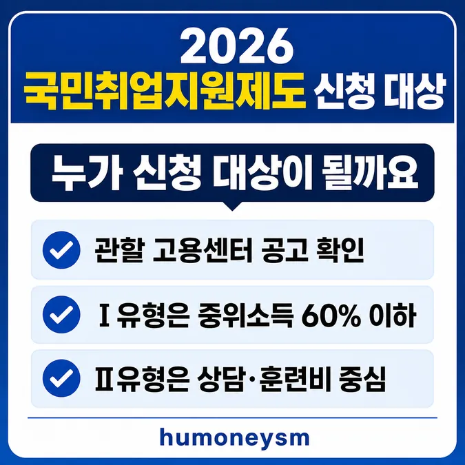 2026 국민취업지원제도 신청 대상 나는 해당될까 - 누가 신청 대상이 될까요 카드뉴스
