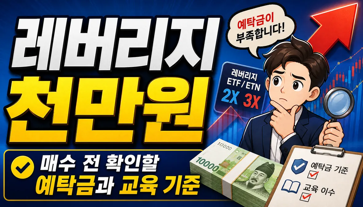레버리지 천만원, 매수 전 확인할 예탁금과 교육 기준