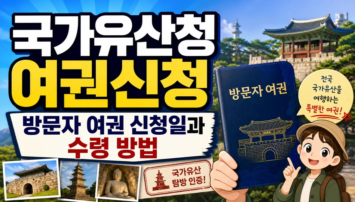국가유산청 여권신청, 방문자 여권 신청일과 수령 방법