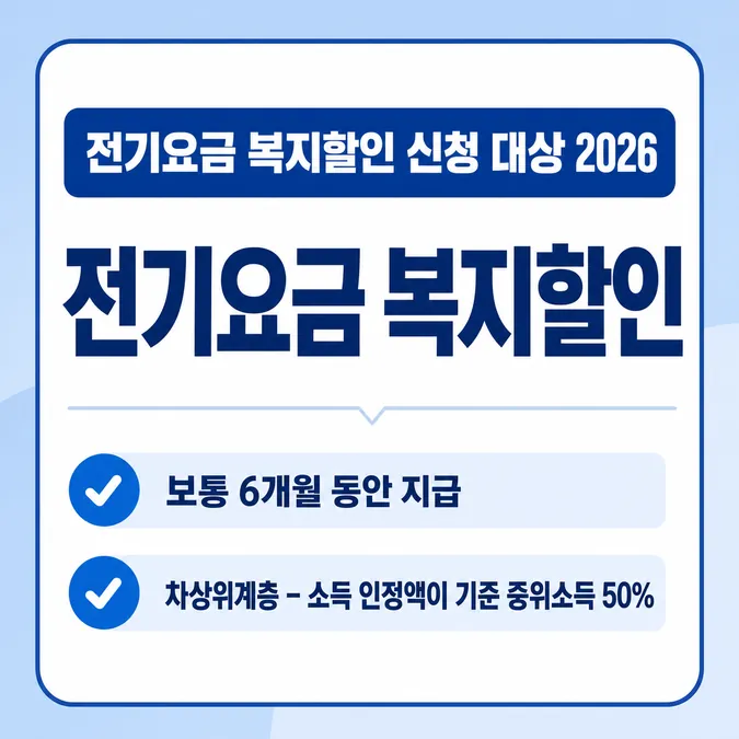 전기요금 복지할인 신청 대상 2026 알아보기 - 전기요금 복지할인 신청 대상 2026, 전기요금 복지할인 카드뉴스